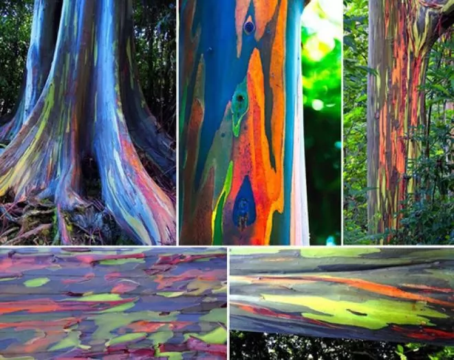 صور - شجرة قوس قزح الصمغية - أجمل أشجار العالم