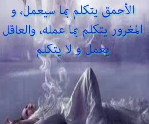 خواطر واقوال مأثورة عن الفرق بين الاحمق والمغرور والعاقل