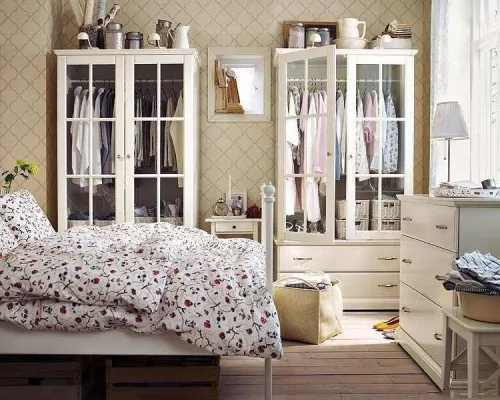 صور - ديكورات وتصميمات اثاث ايكيا لغرف النوم الصغيرة