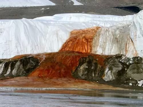 اسباب تكون شلالات الدم في القارة القطبية الجنوبية