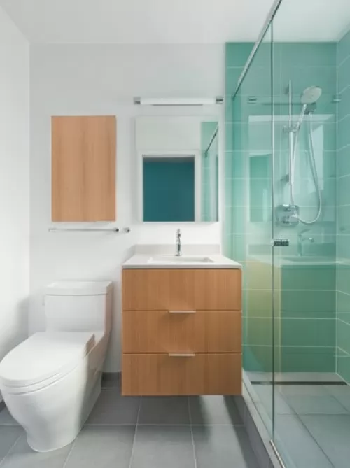 صور - كيف تصمم ديكور حمام جذاب و انيق برغم صغر مساحته ؟