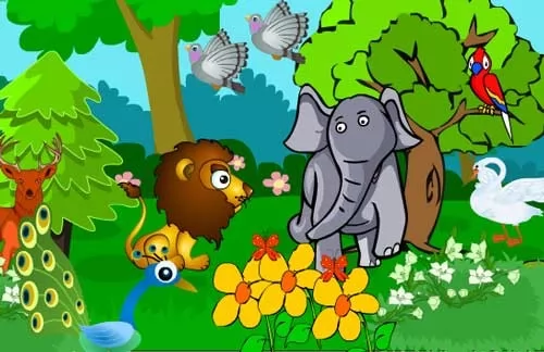 صور - قصص اطفال - قصة الفيلة والارانب البرية