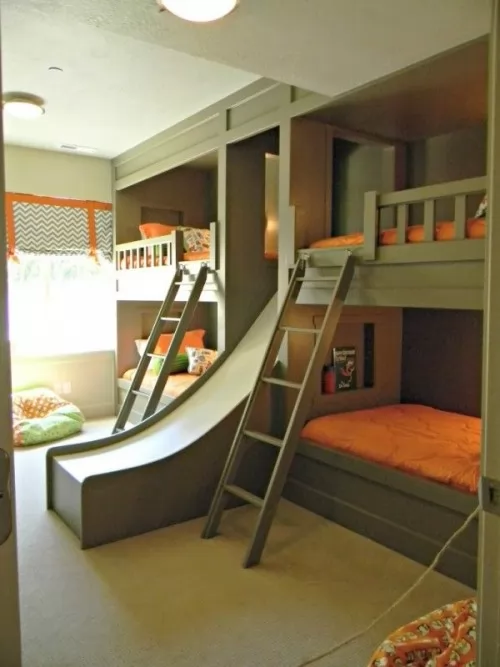 صور - غرف نوم اطفال بسريرين كلاسيكية