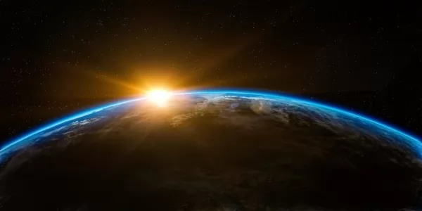 حجم كوكب الارض بالنسبة للشمس