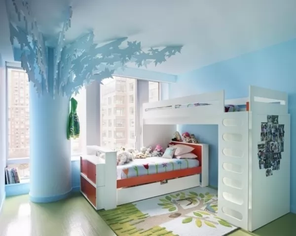 اشكال الحوائط المدهشة في ديكورات غرف نوم الاطفال